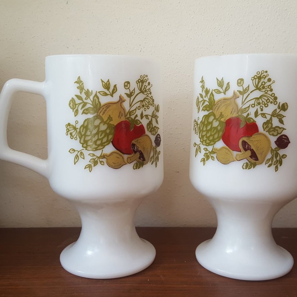 Set of Mushroom Pedestal Mugs